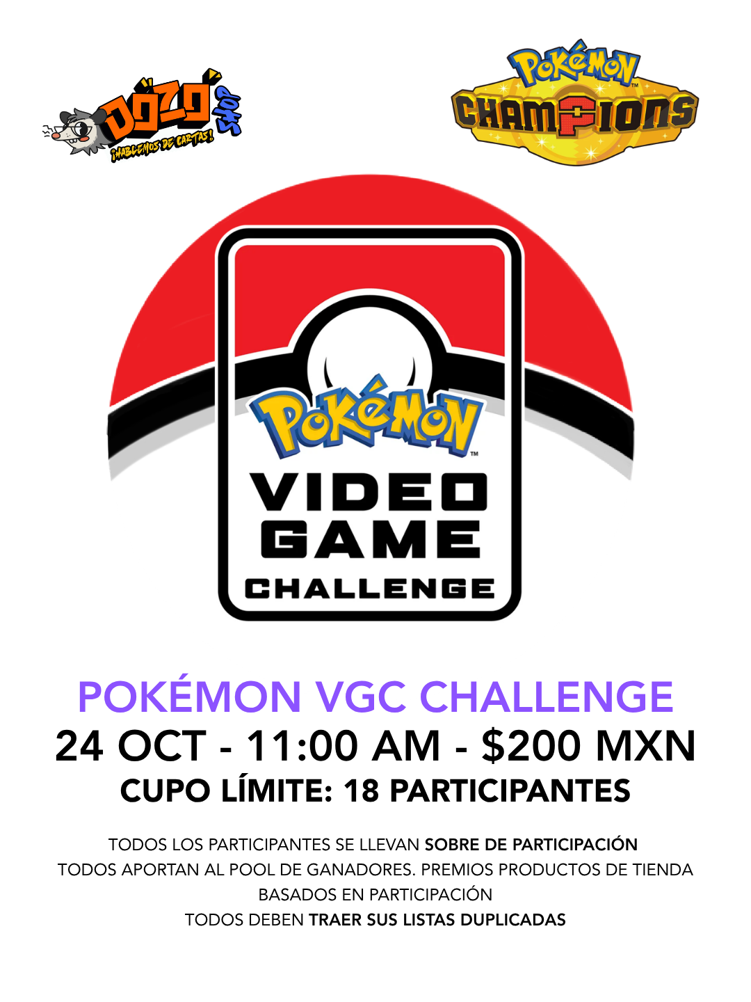 Pokemon | Pokemon VGC Challenge - Octubre