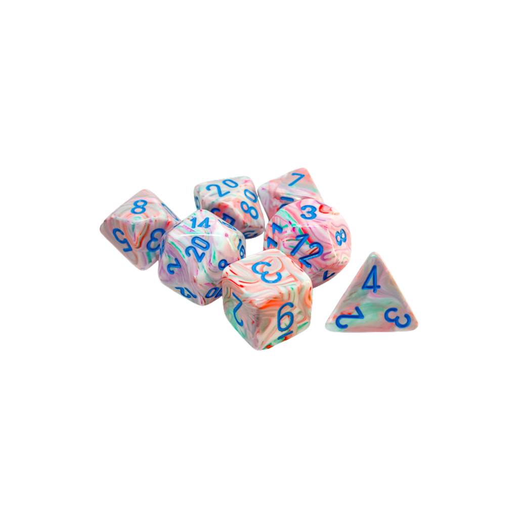 Chessex | 7-Die Set - Festive Mega Pop Art/Blue
