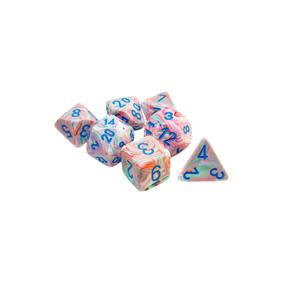 Chessex | 7-Die Set - Festive Mega Pop Art/Blue