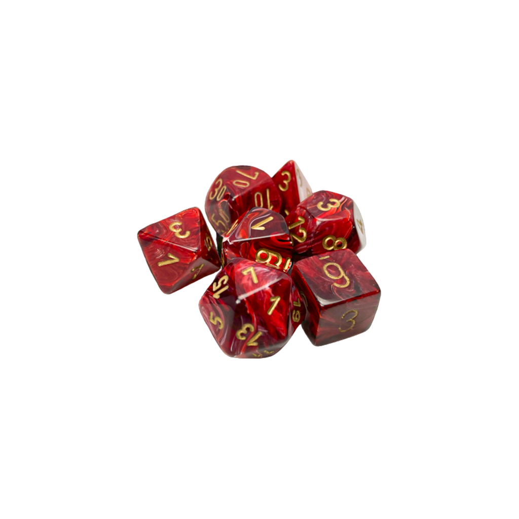 Chessex | 7-Die Set - Vortex Burgundy/Gold