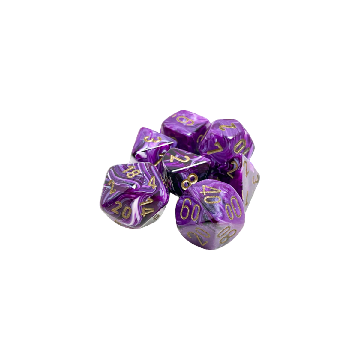 Chessex | 7-Die Set - Vortex Purple/Gold