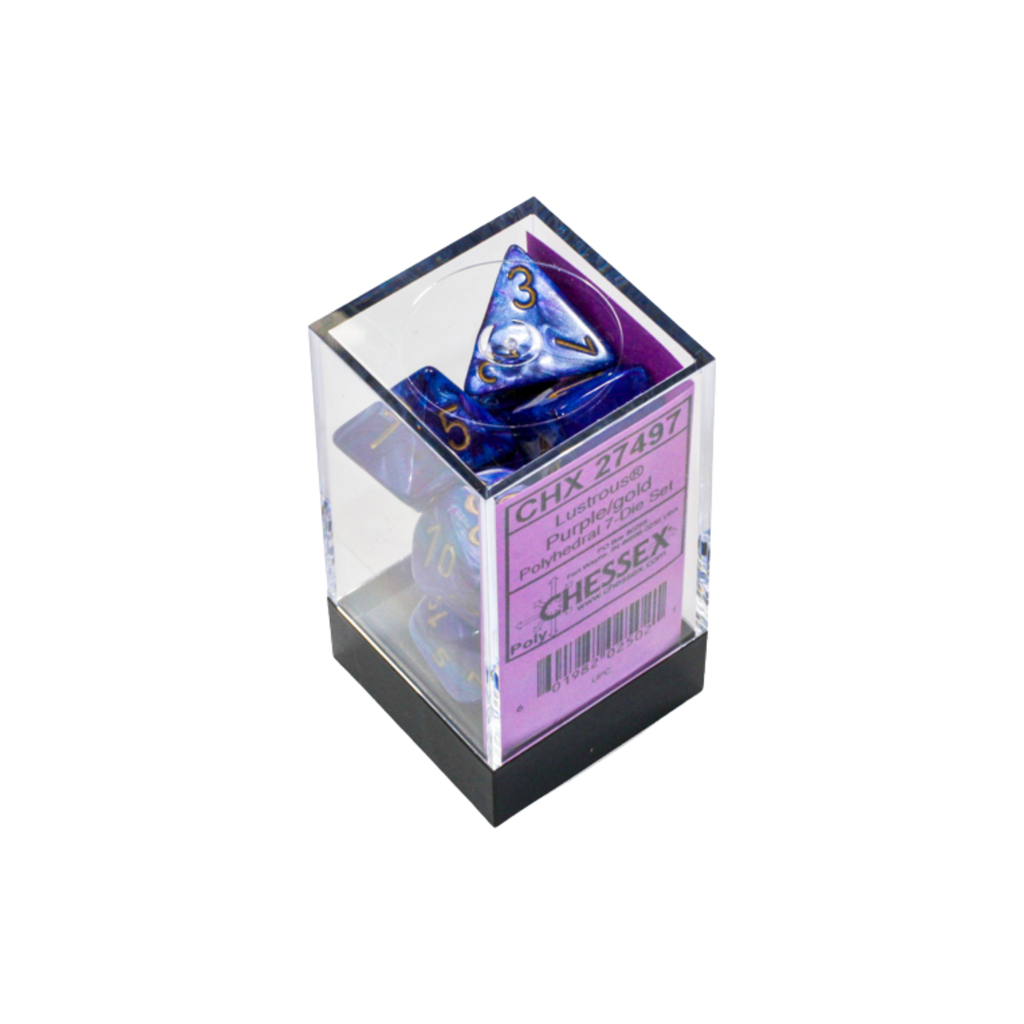 Chessex | 7-Die Set - Lustrous Purple/Gold