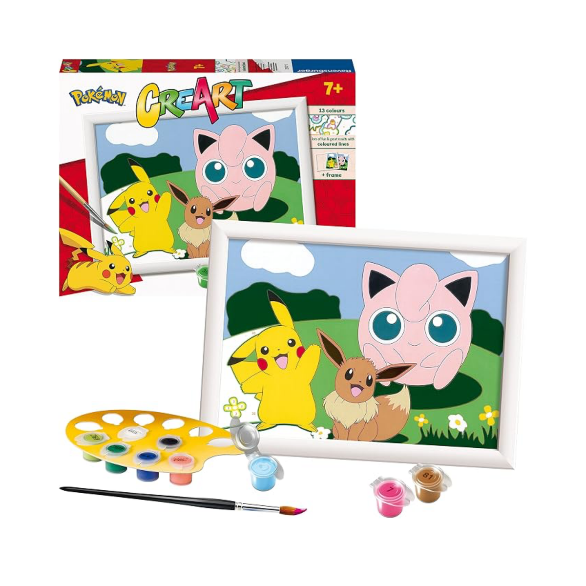 Ravensburger | CreArt - Pokémon - Pikachu, Jigglypuff & Eevee
