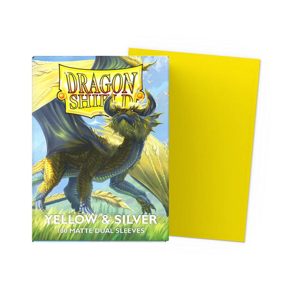 Dragon Shield | Sleeves - DUAL- Matte Yellow & Silver