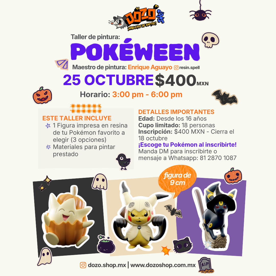 Taller de Pintura Pokéween en Monterrey | Dozo Shop